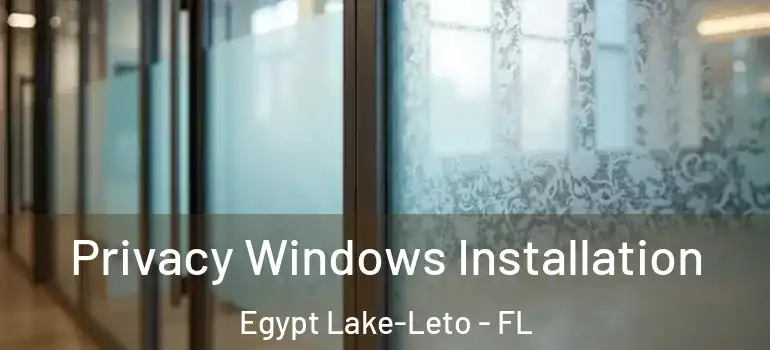  Privacy Windows Installation Egypt Lake-Leto - FL